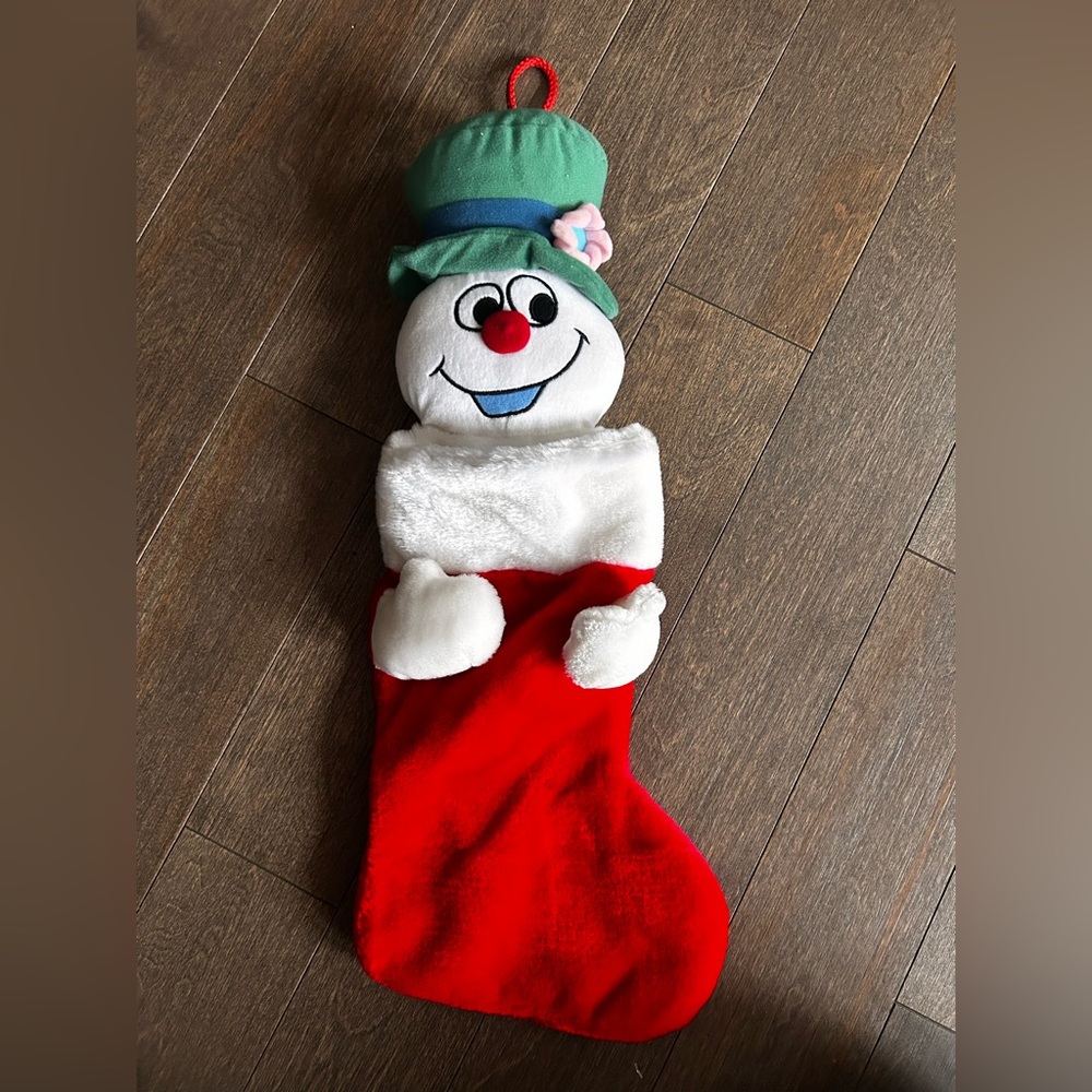 Vintage frosty the snowman Christmas stocking‎